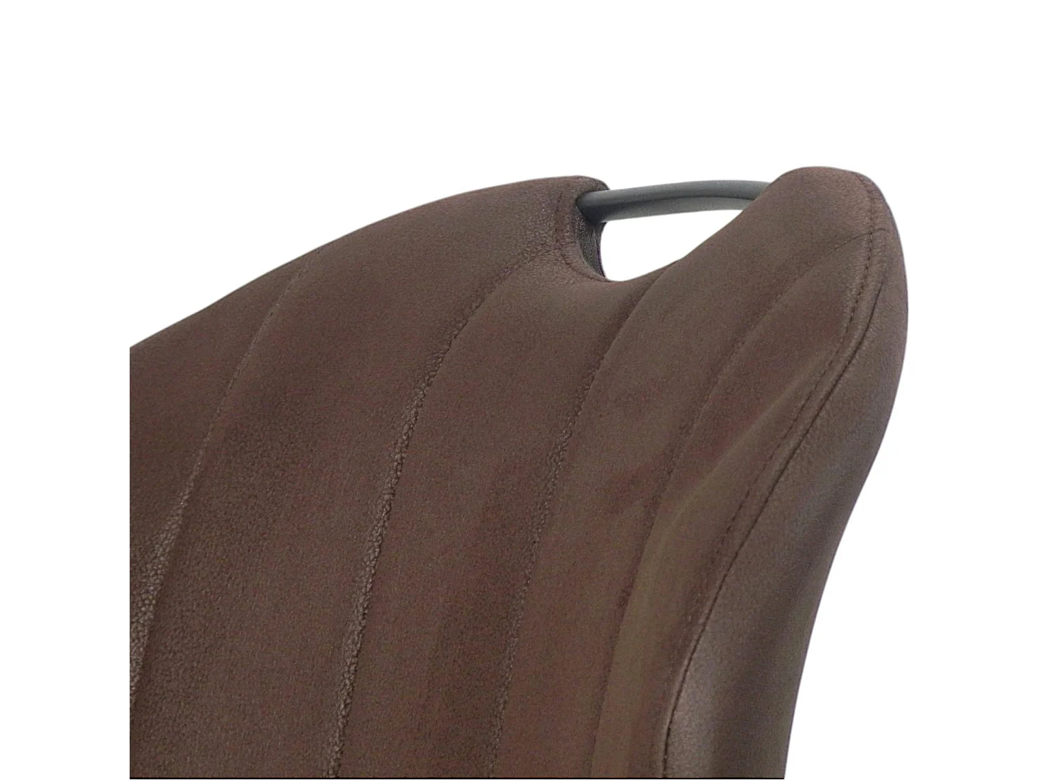 Chaise pivotante marron foncé avec dossier courbe, (lot de 2) LOMBARDIE