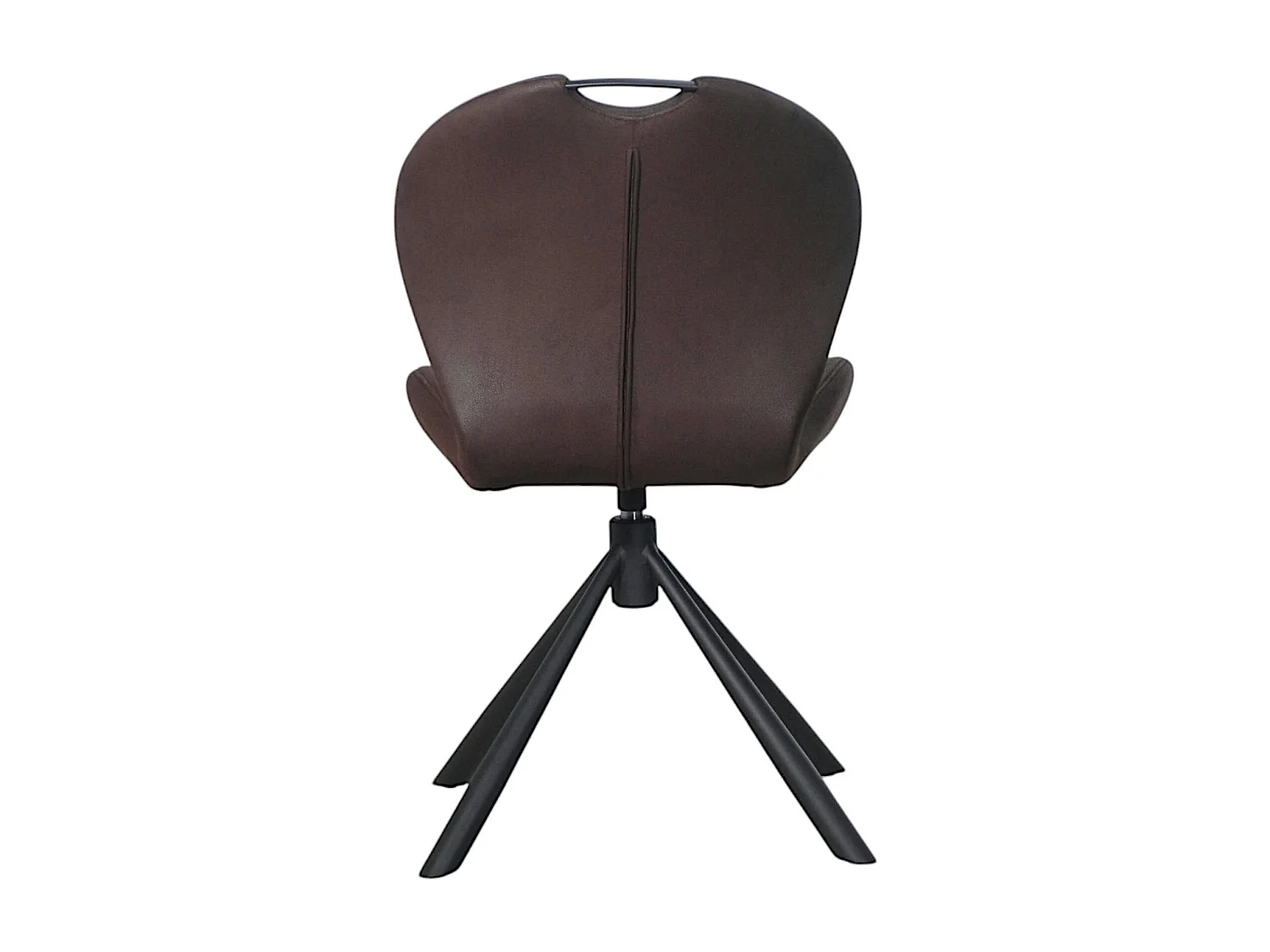 Chaise pivotante marron foncé avec dossier courbe, (lot de 2) LOMBARDIE