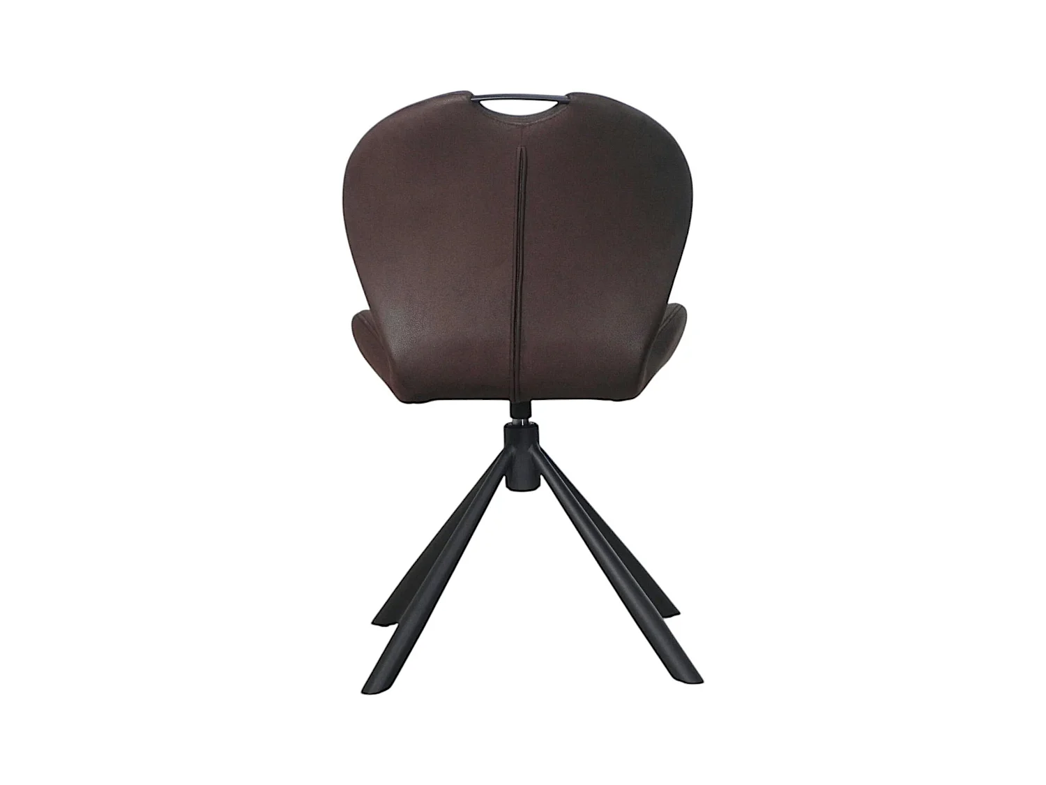 Chaise pivotante marron foncé avec dossier courbe, (lot de 2) LOMBARDIE
