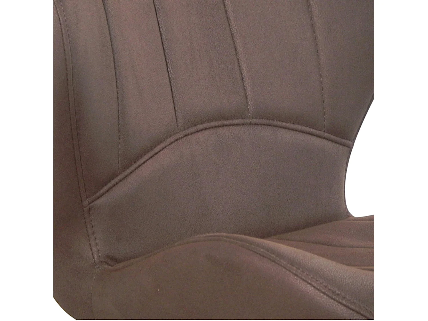 Chaise pivotante marron foncé avec dossier courbe, (lot de 2) LOMBARDIE