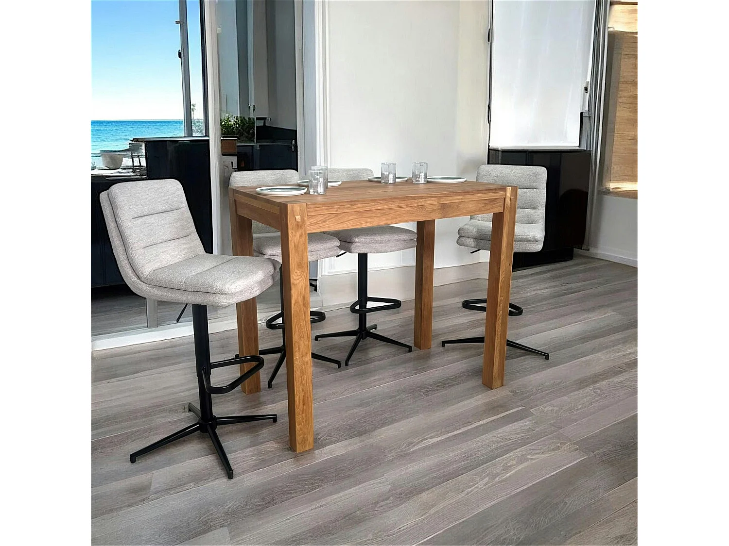 Table mange debout chêne 120x70cm FJORD