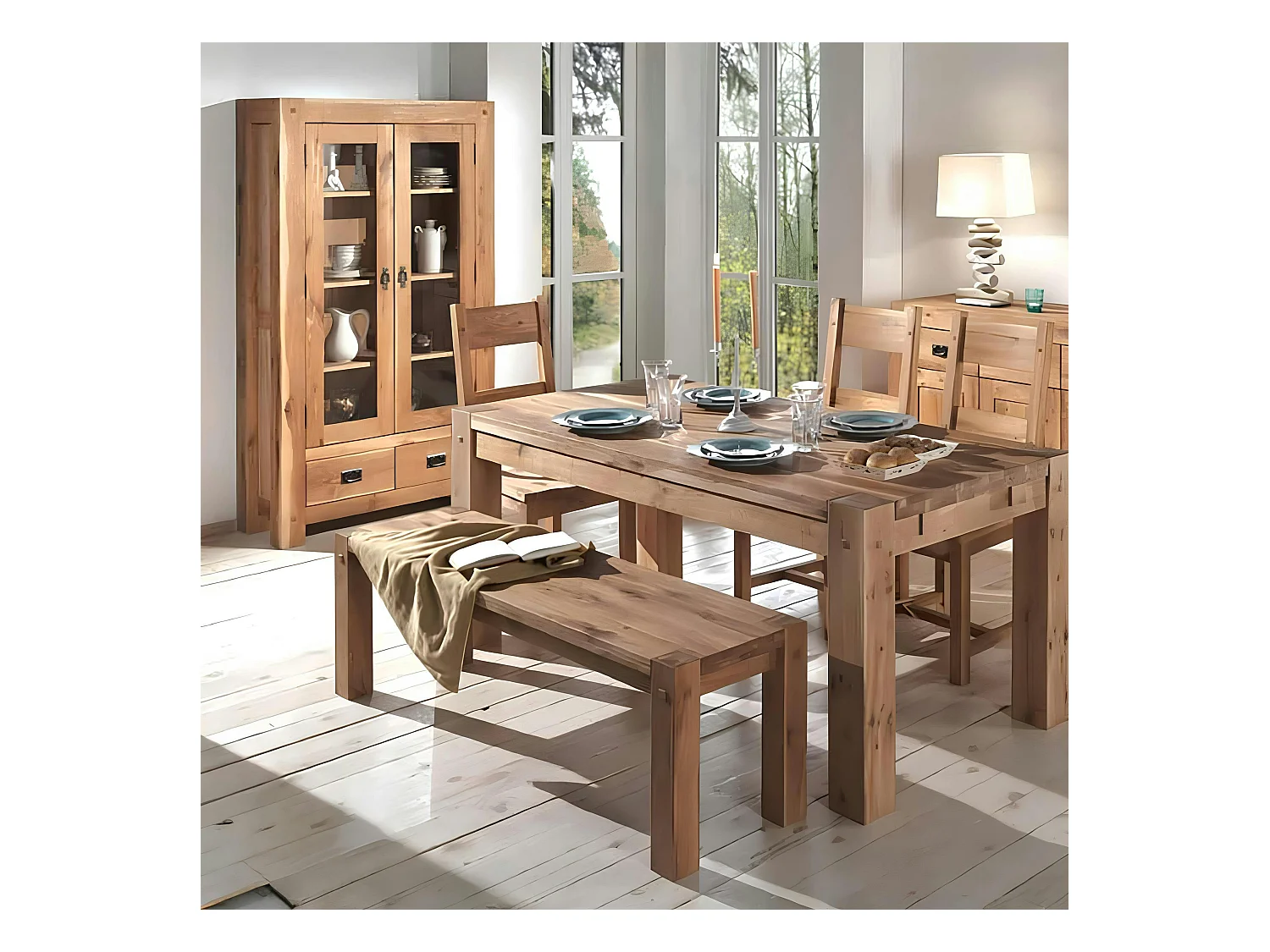 Petite table basse carrée bois FJORD