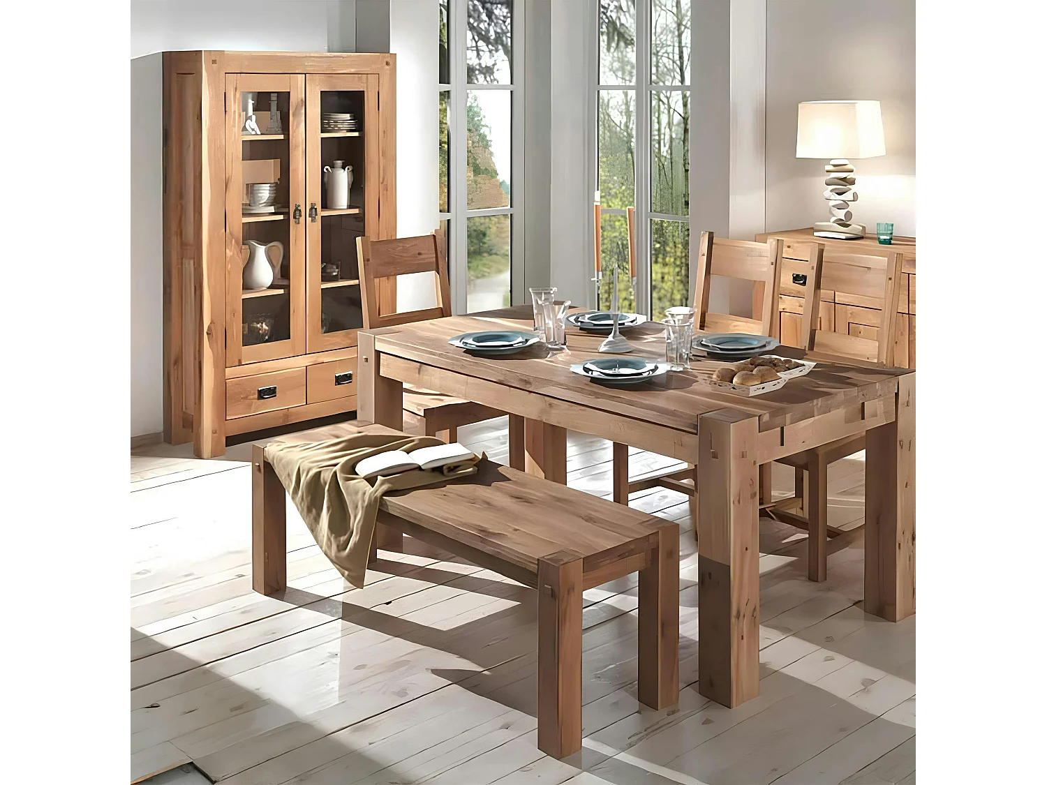 Petite table basse carrée bois FJORD