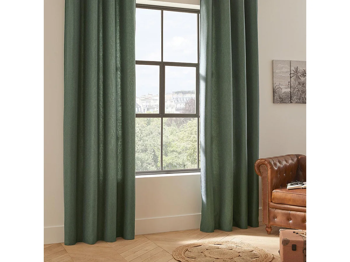 Rideau Isolant "Tim" 140x260cm Vert Jade