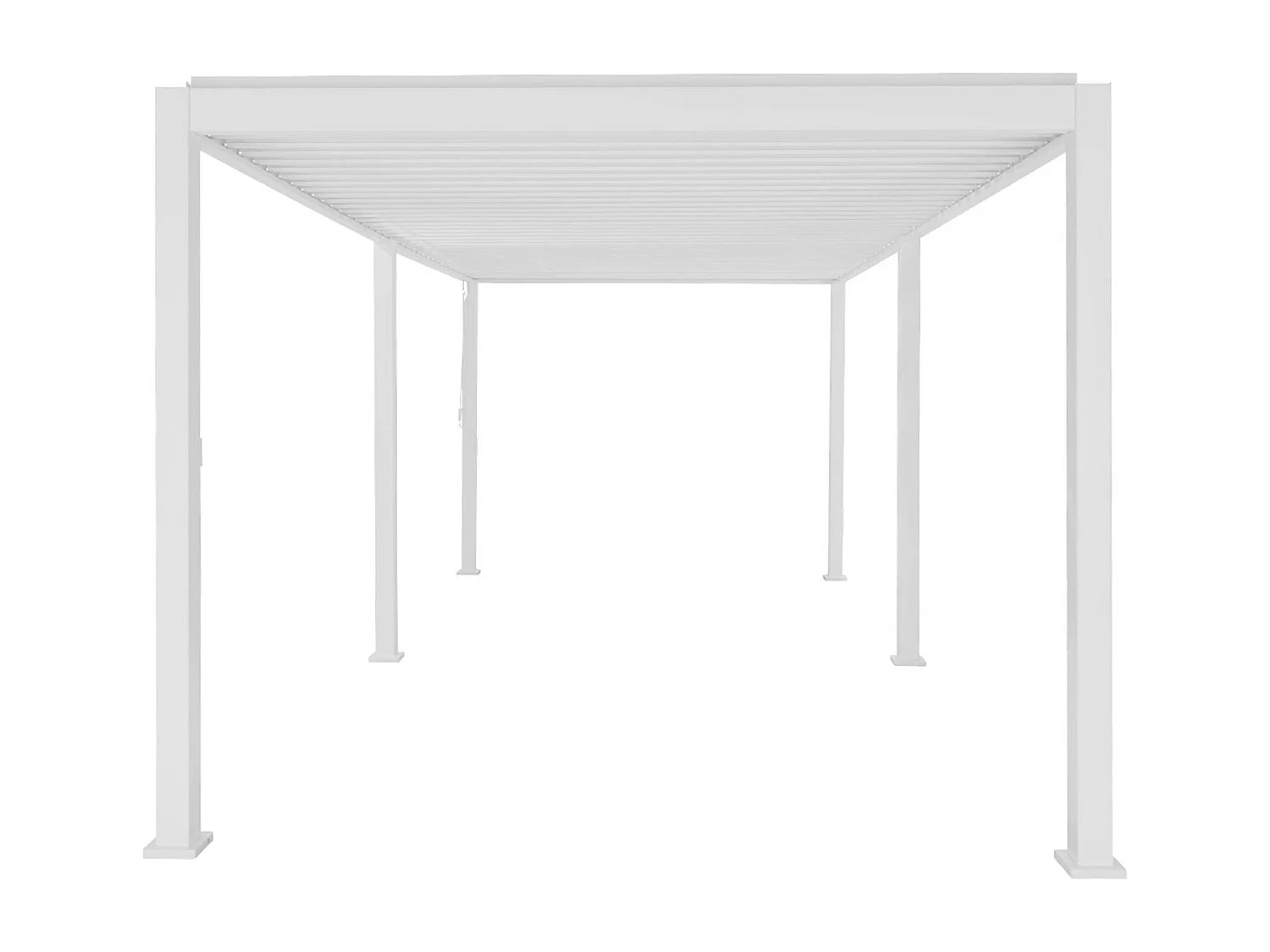 Pergola bioclimatique blanche– Triomphe – 3x6m. aluminium. à lames orientables