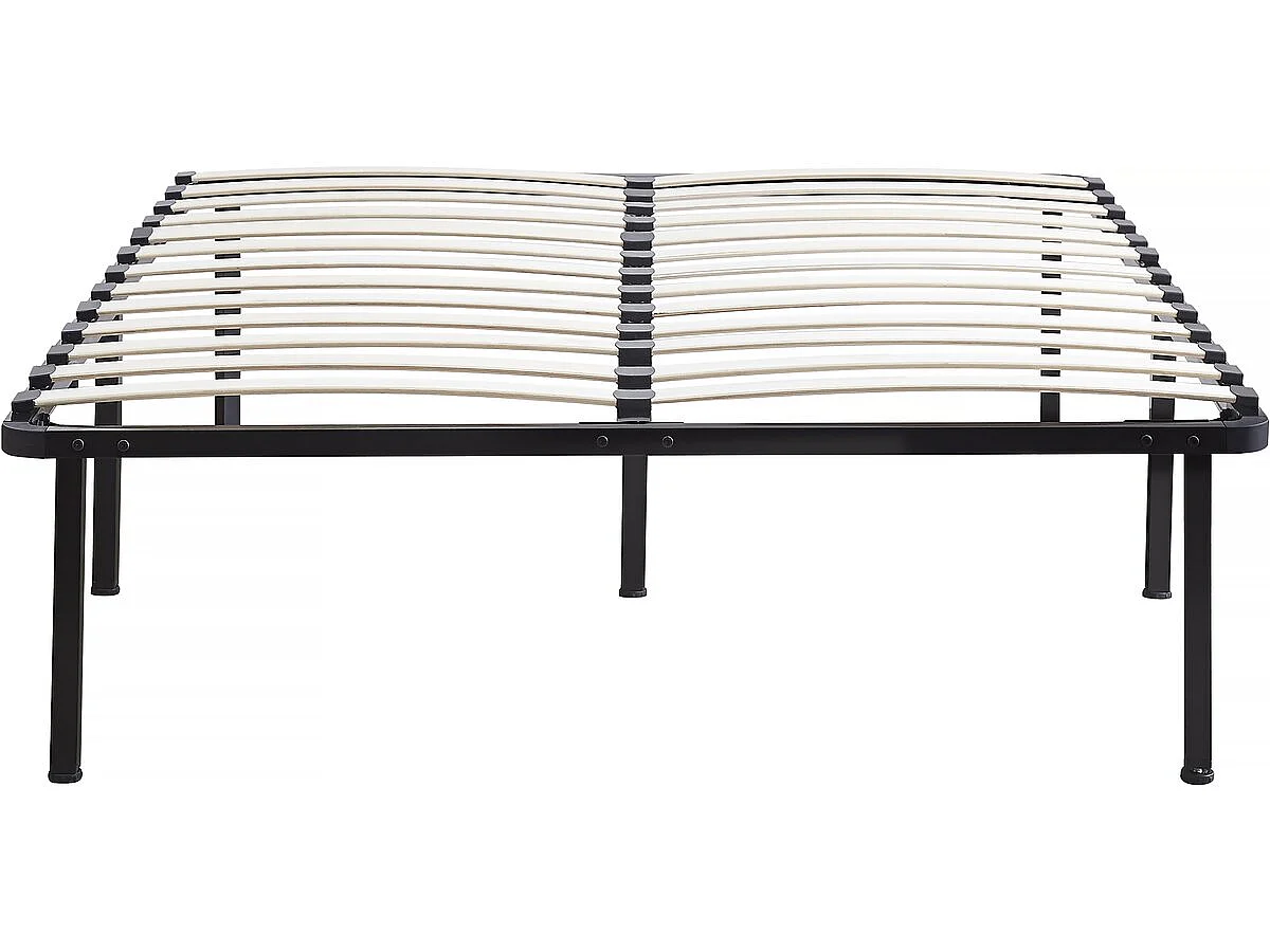 Sommier à lattes + pieds pour matelas - 140 x 190 cm - 26 lattes