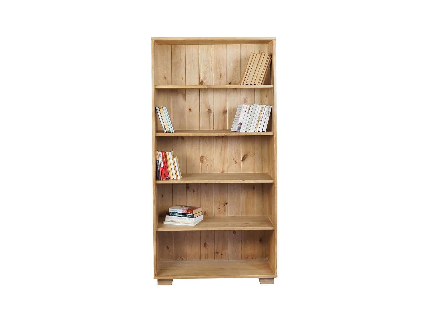 Bibliothèque Natural Wood I en bois massif, couleur chêne