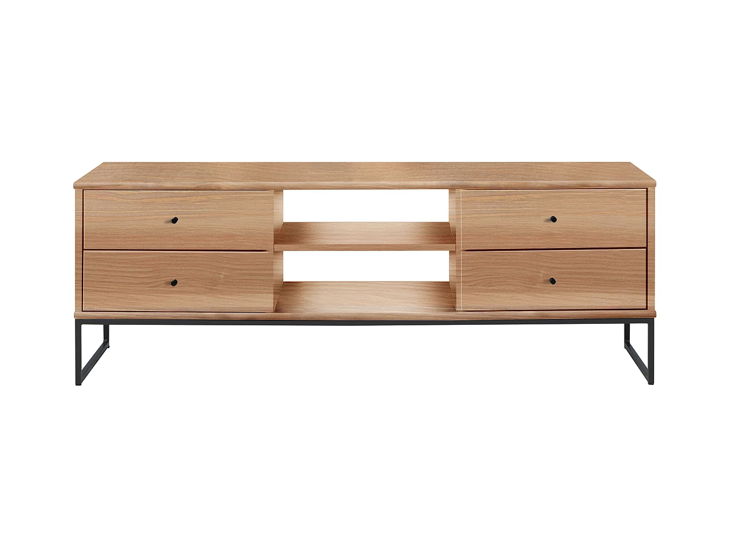 Megan loft II Banc RTV du bois du bois du bois du bois, 160 cm, bois et métal, 4 du bois du bois du bois, un du chêne de la couleur du