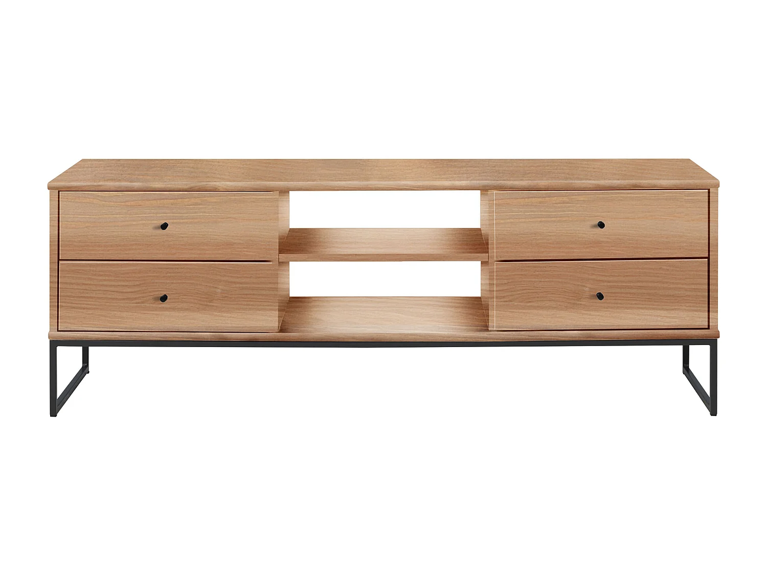 Megan loft II Banc RTV du bois du bois du bois du bois, 160 cm, bois et métal, 4 du bois du bois du bois, un du chêne de la couleur du