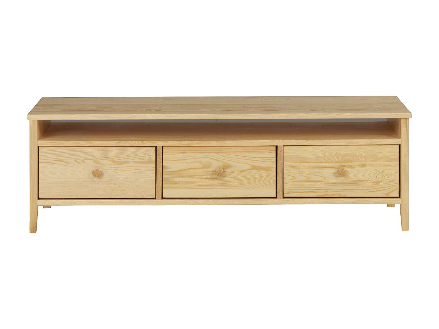 Table RTV 143 Colorado 3 tiroirs en bois, couleur pin