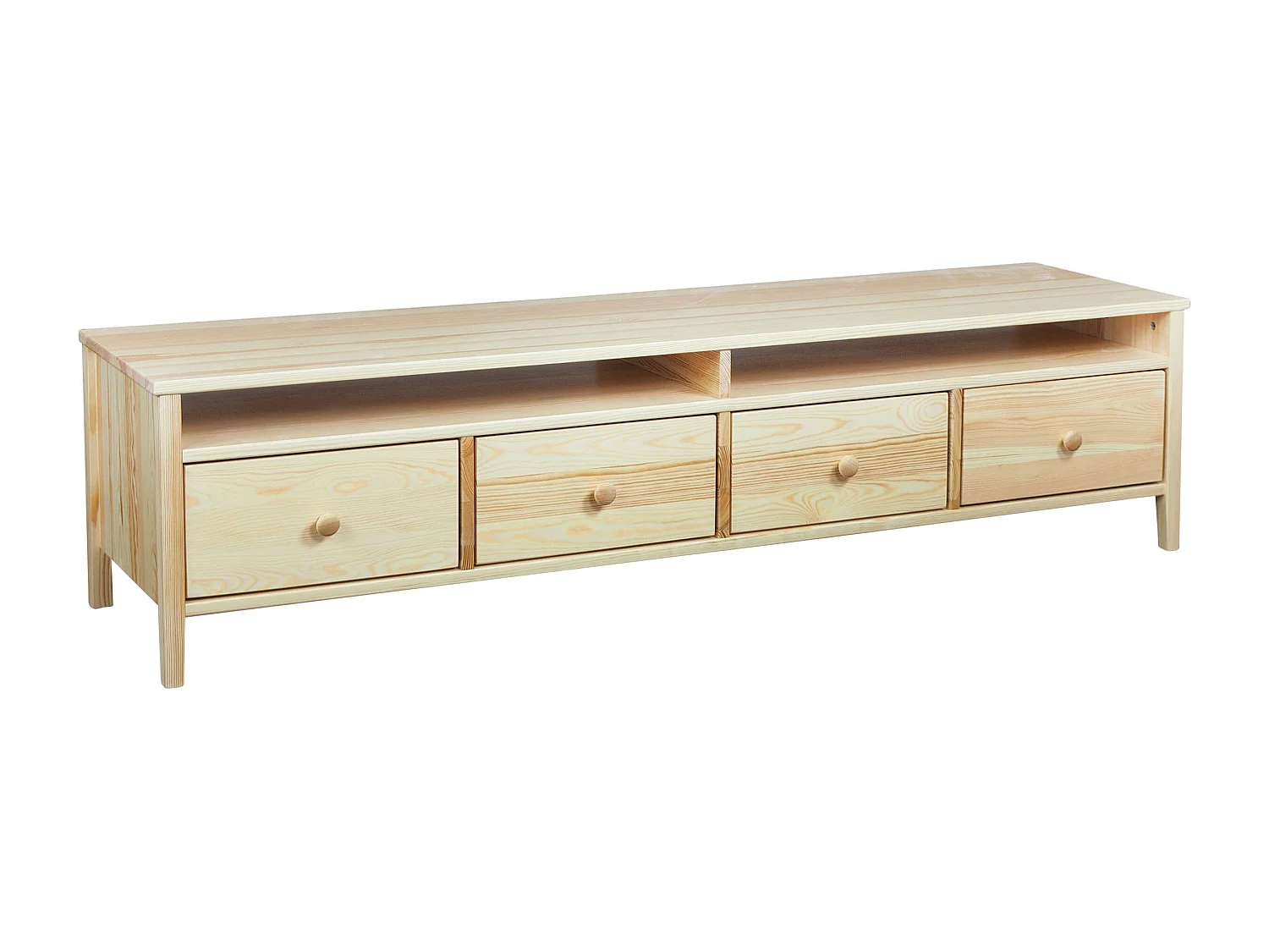 Holz-TV-Schrank Colorado, 180 cm, mit 4 Schubladen, Farbe: Braun