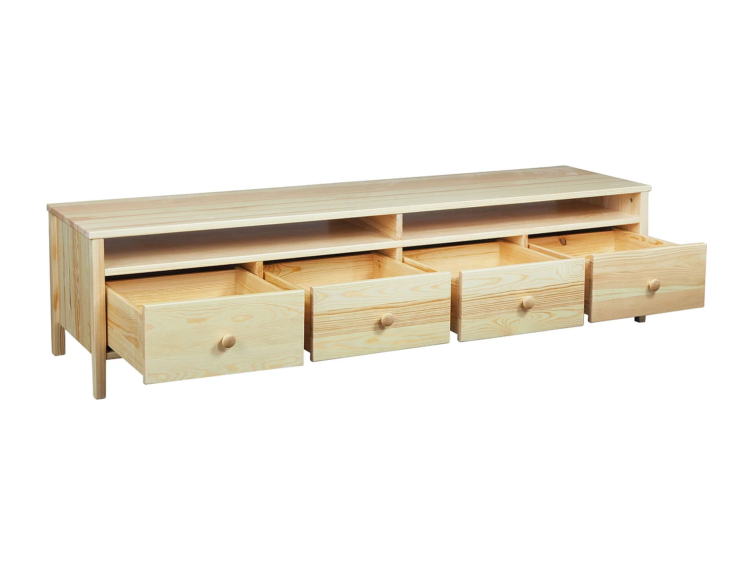 Holz-TV-Schrank Colorado, 180 cm, mit 4 Schubladen, Farbe: Braun