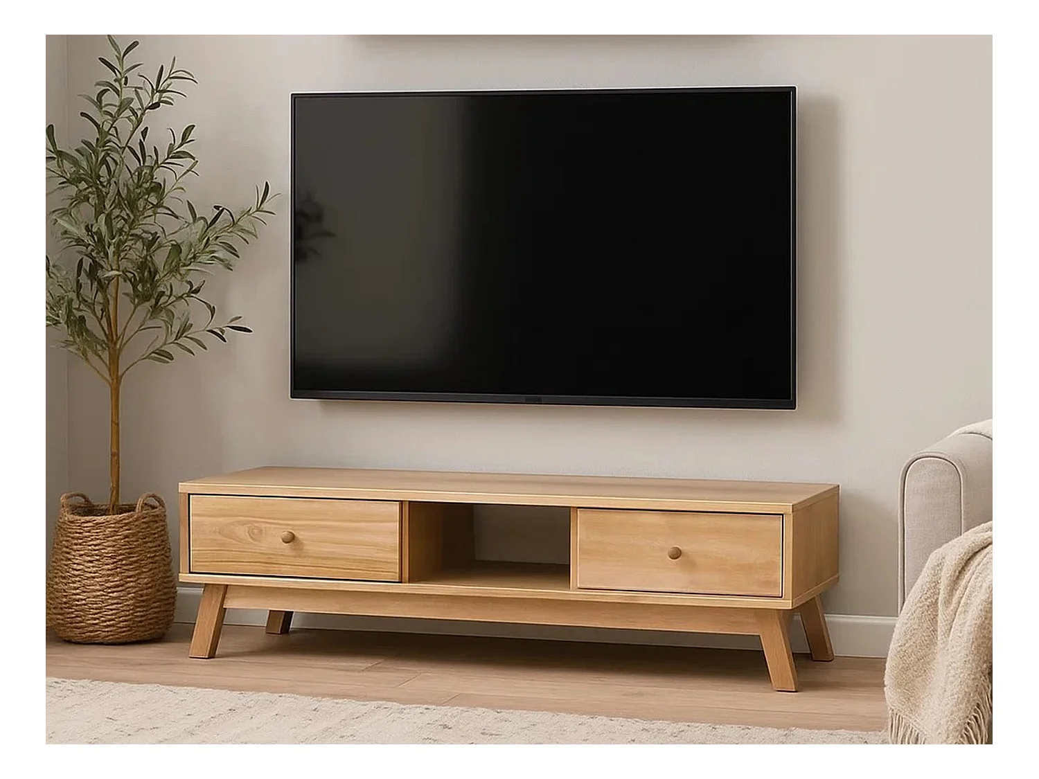 Armoire RTV Oregon wood 160 cm, coloris chêne