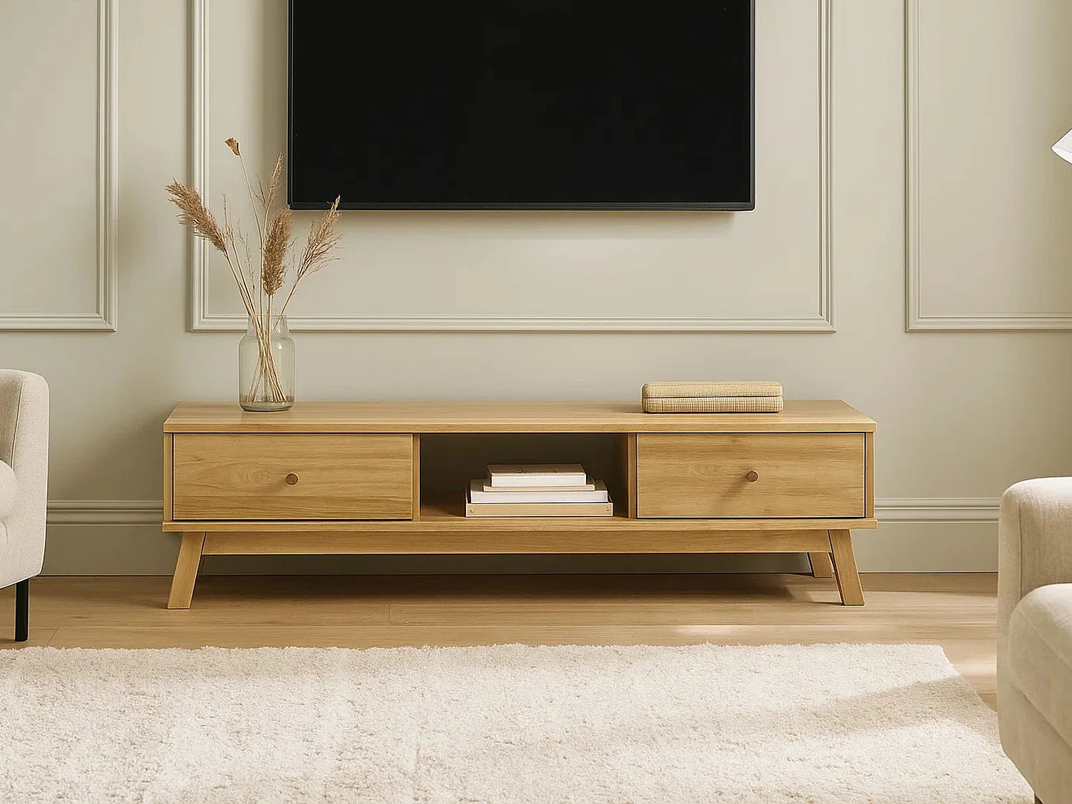 Oregon Holz 160 cm RTV-Schrank, Farbe Eiche