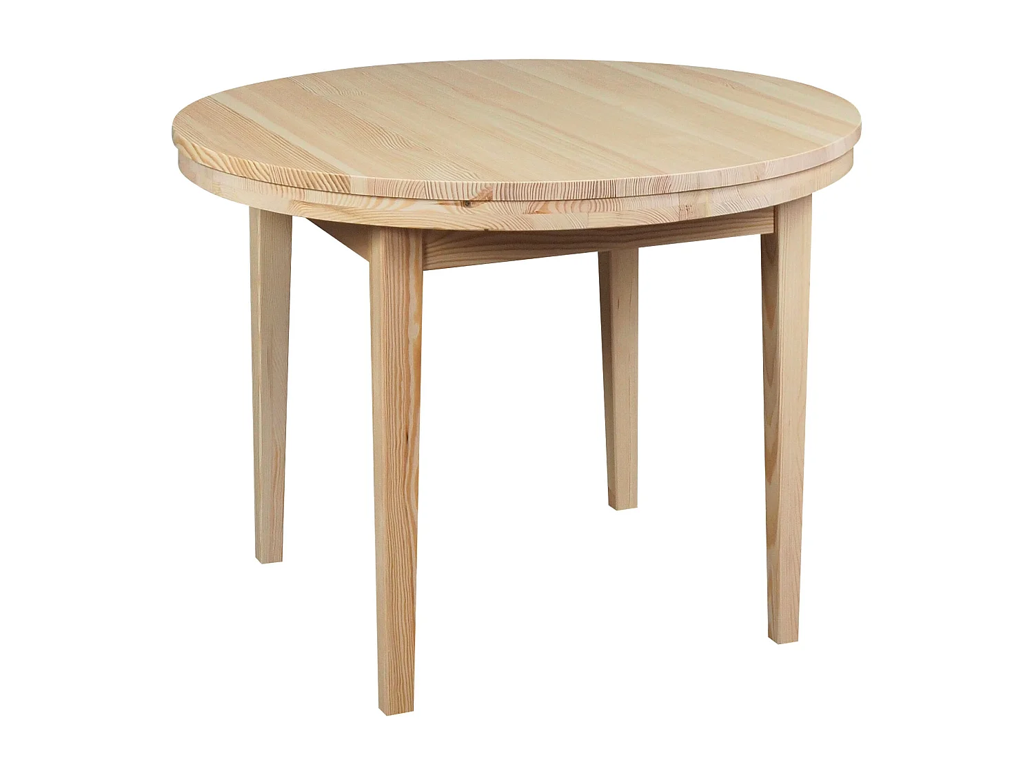Table ronde 100 cm Bord en bois, couleur pin