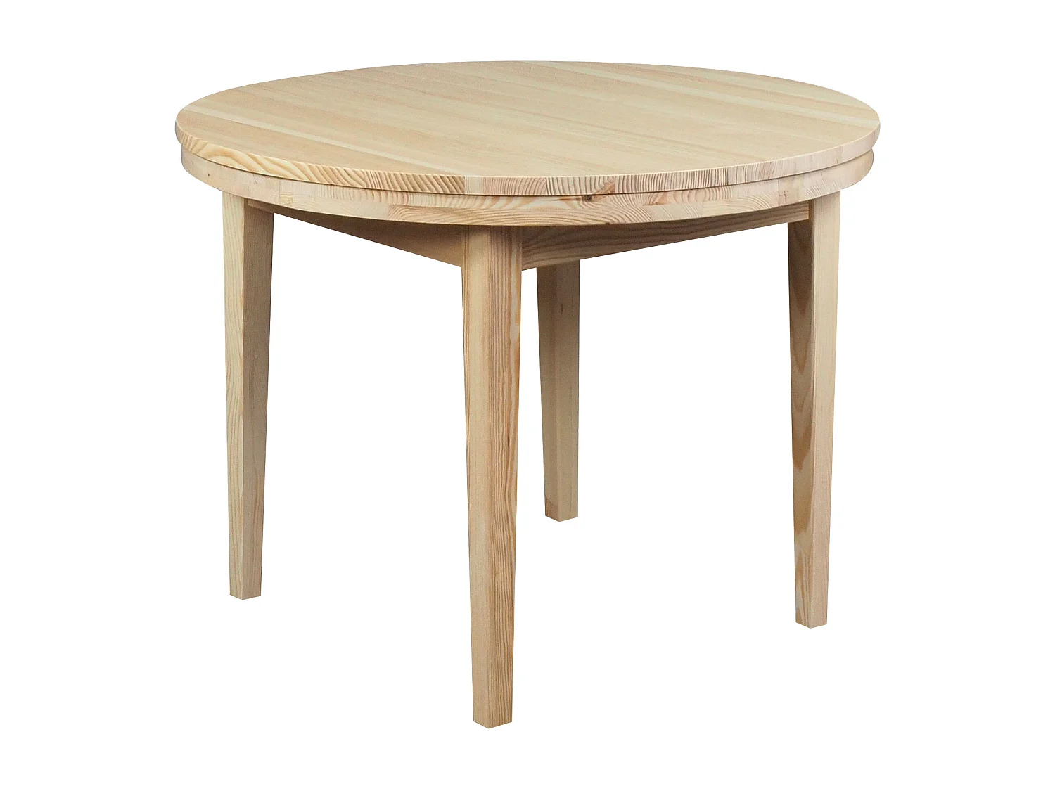 Table ronde 100 cm Bord en bois, couleur pin