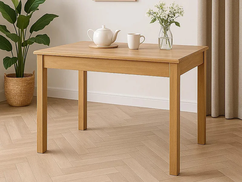 Table en bois 110x60 cm, couleur chêne