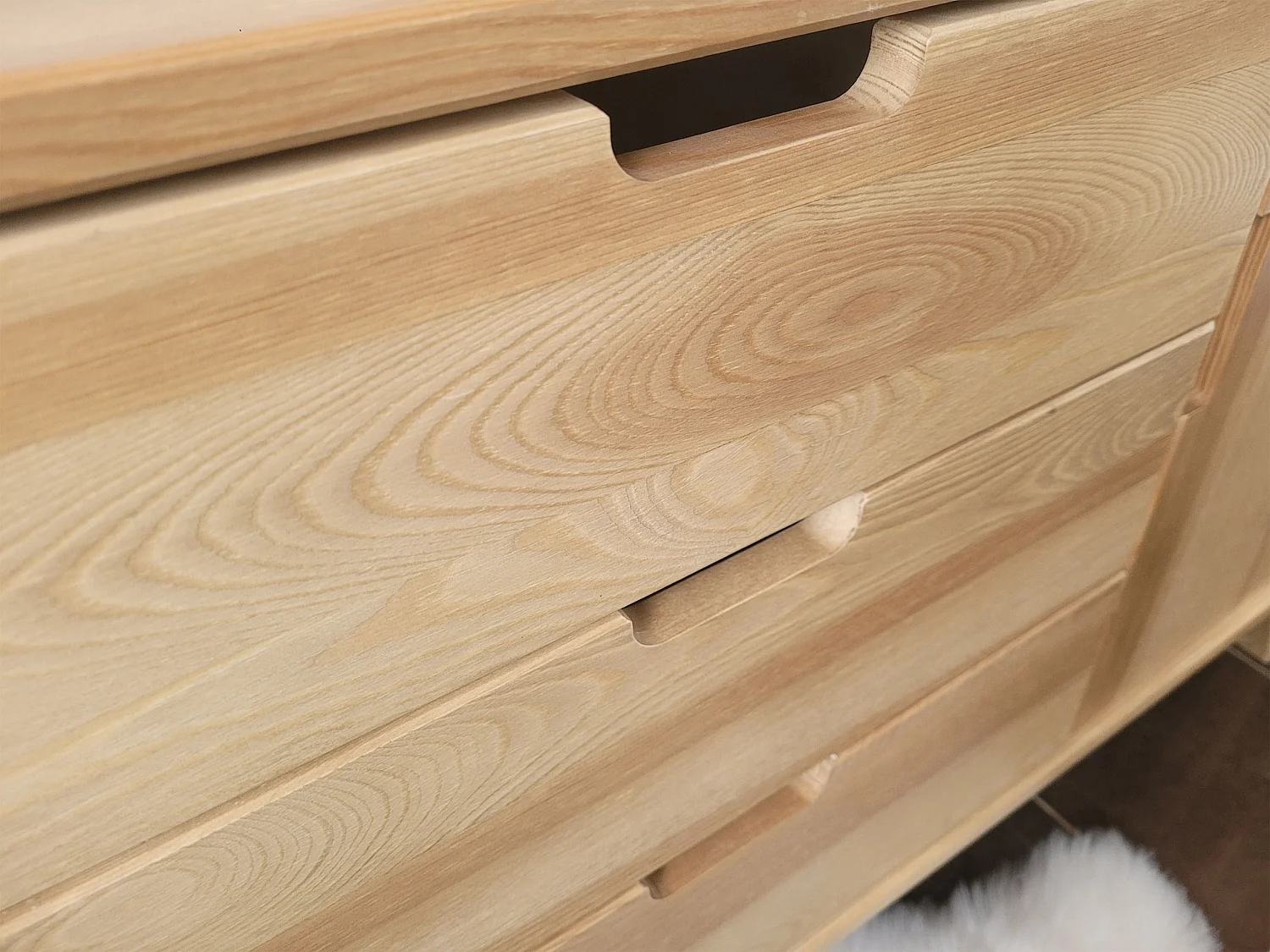 Commode en bois 160 cm Malmo II, coloris chêne