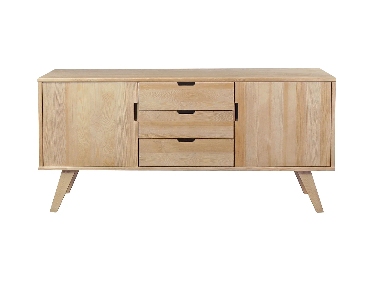 Commode en bois 160 cm Malmo II, coloris chêne
