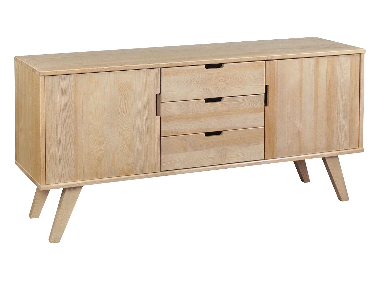 Houten ladekast 160 cm Malmo II, kleur eiken