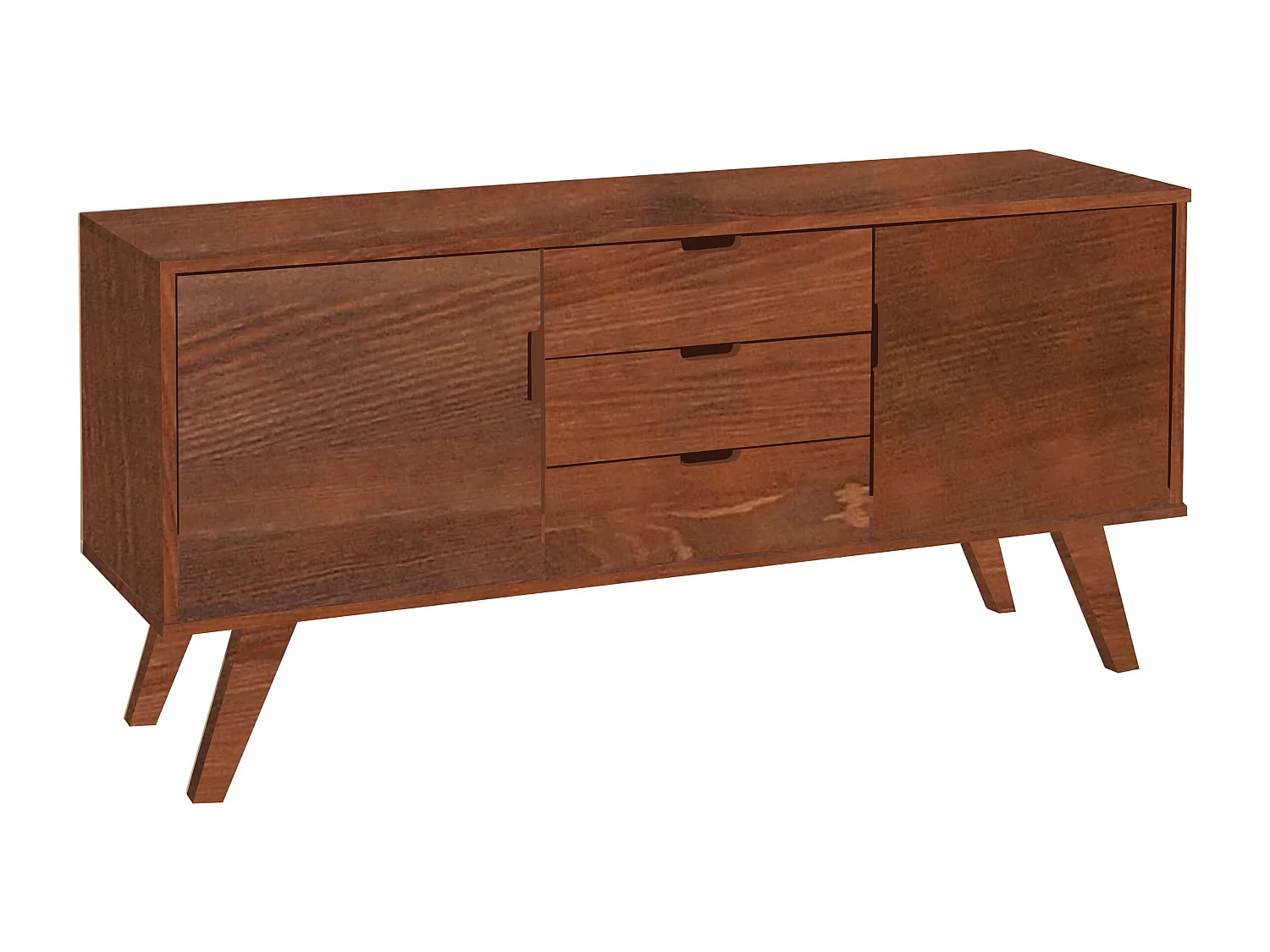 Holzkommode 160 cm Malmo II, Farbe Kastanie