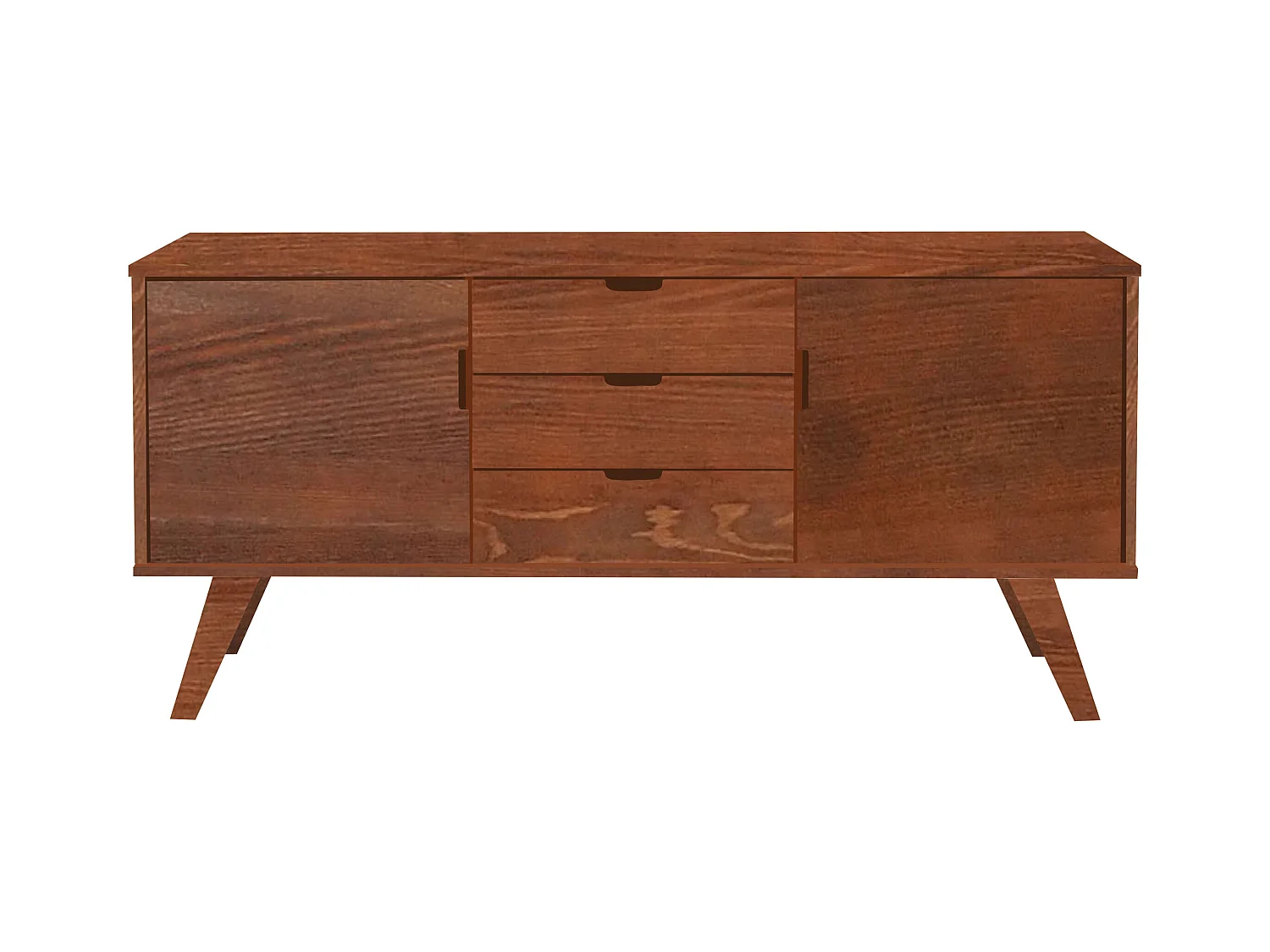 Houten ladekast 160 cm Malmo II, kleur kastanje