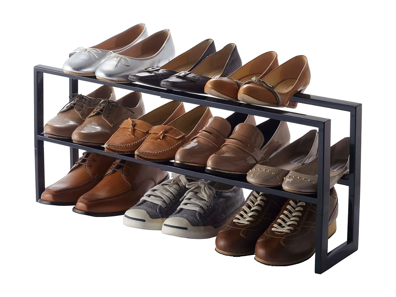 Uitschuifbare schoenenkast met 2 niveaus L38 cm - LINE