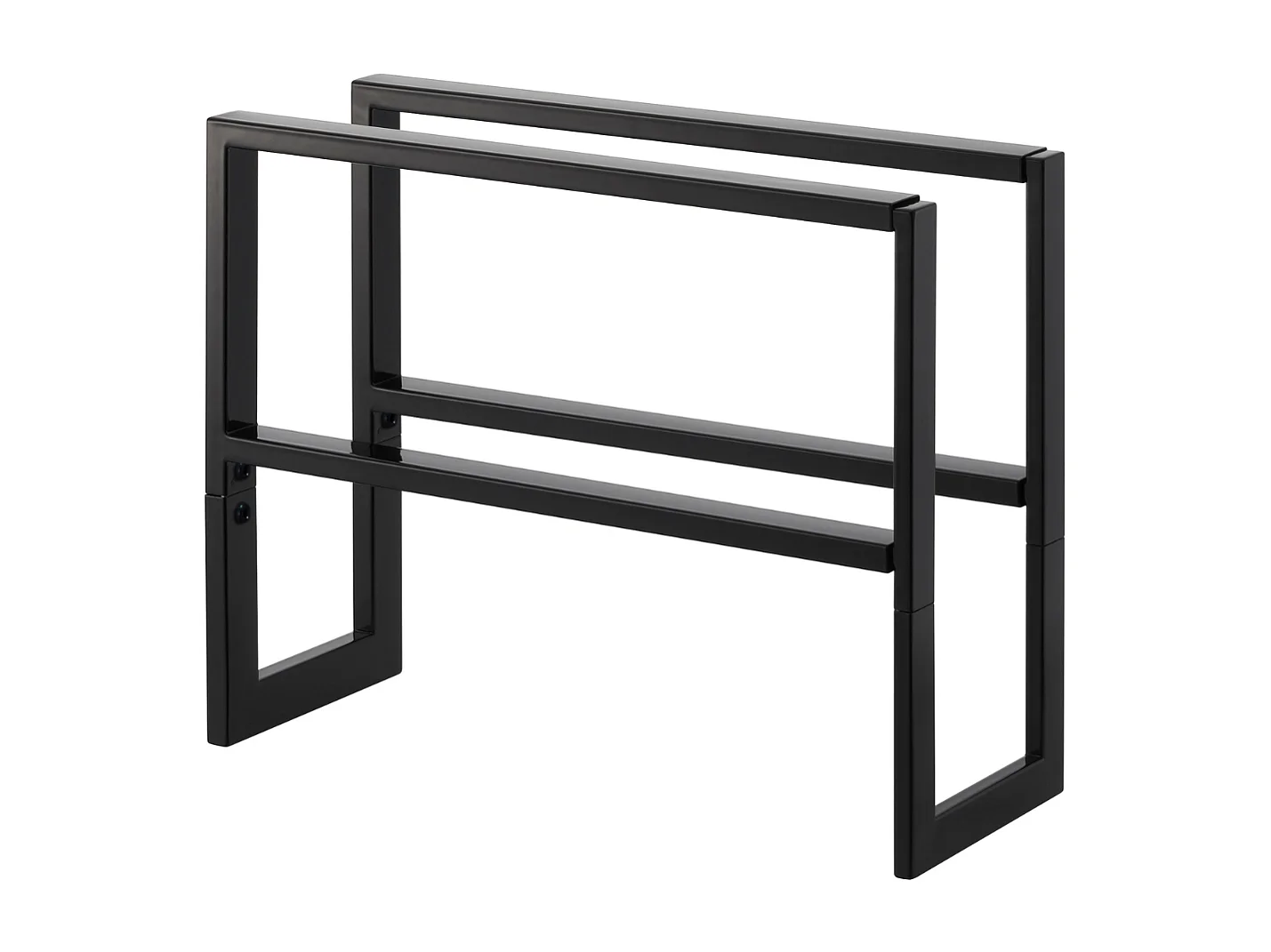 Meuble à chaussures extensible à 2 niveaux en métal noir L38 cm - LINE