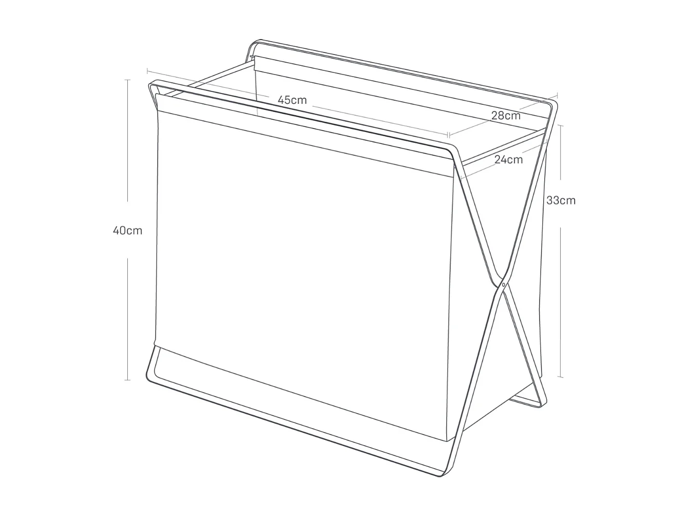 Panier de rangement L46 cm - TOWER