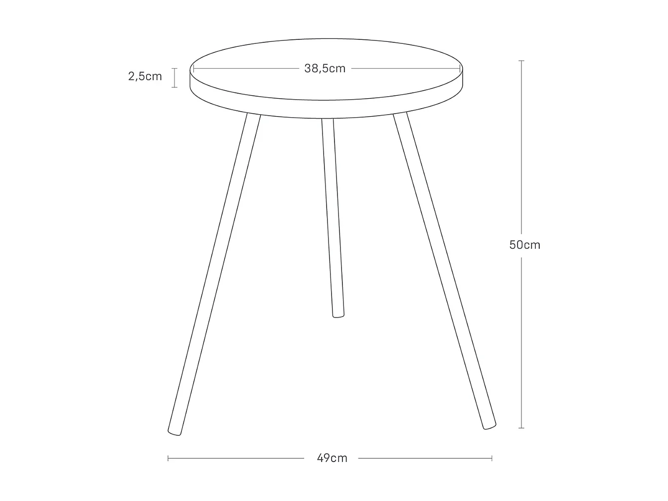 Table d'appoint ronde L49 cm - TOWER