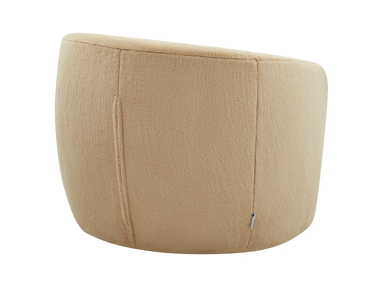 Fauteuil pivotant en fausse fourrure beige VEREIDE