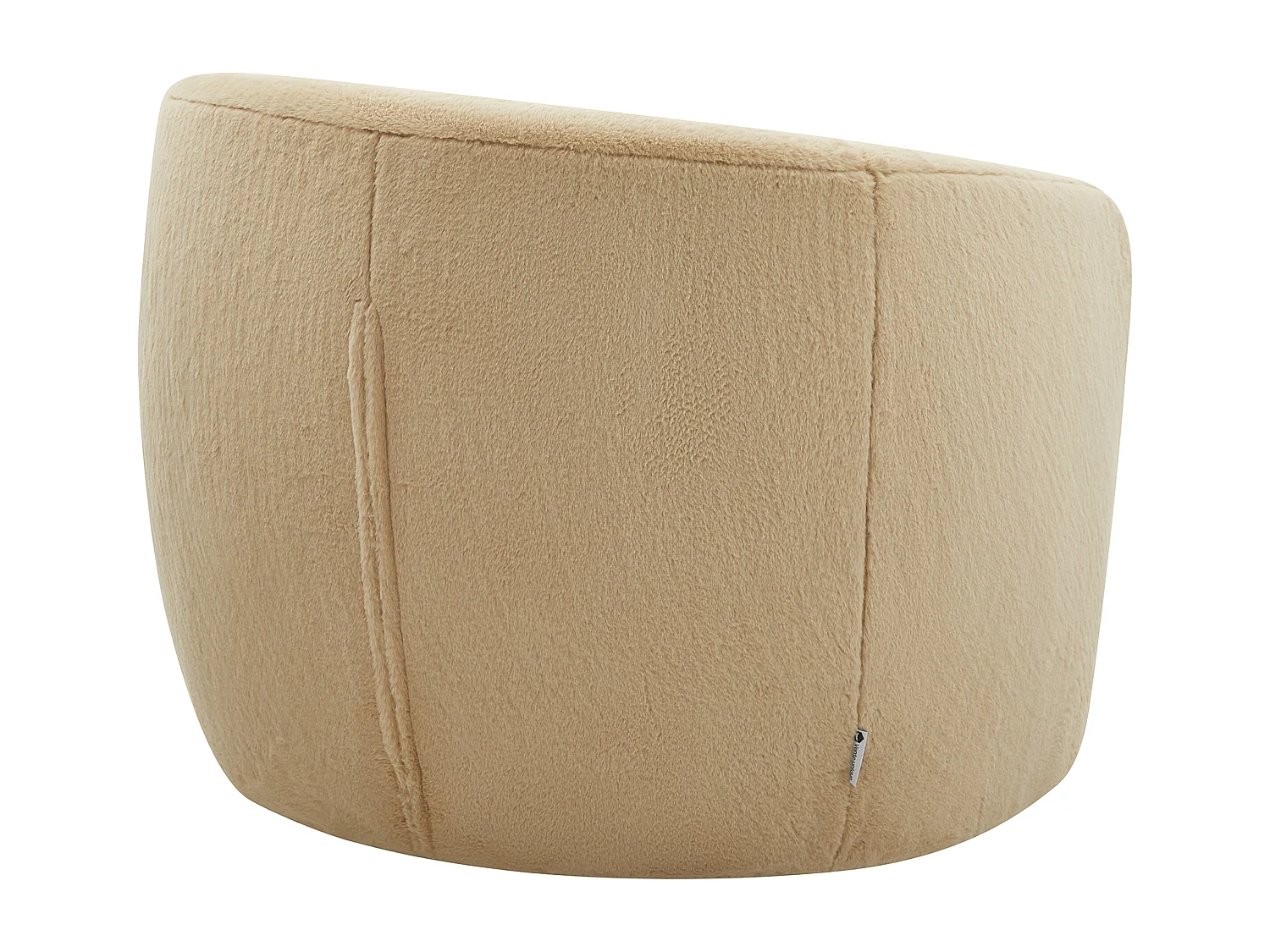 Fotel obrotowy z sztucznego futra w kolorze taupe VEREIDE