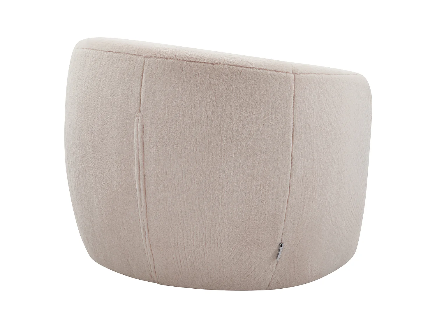 Fauteuil pivotant en fausse fourrure rose VEREIDE