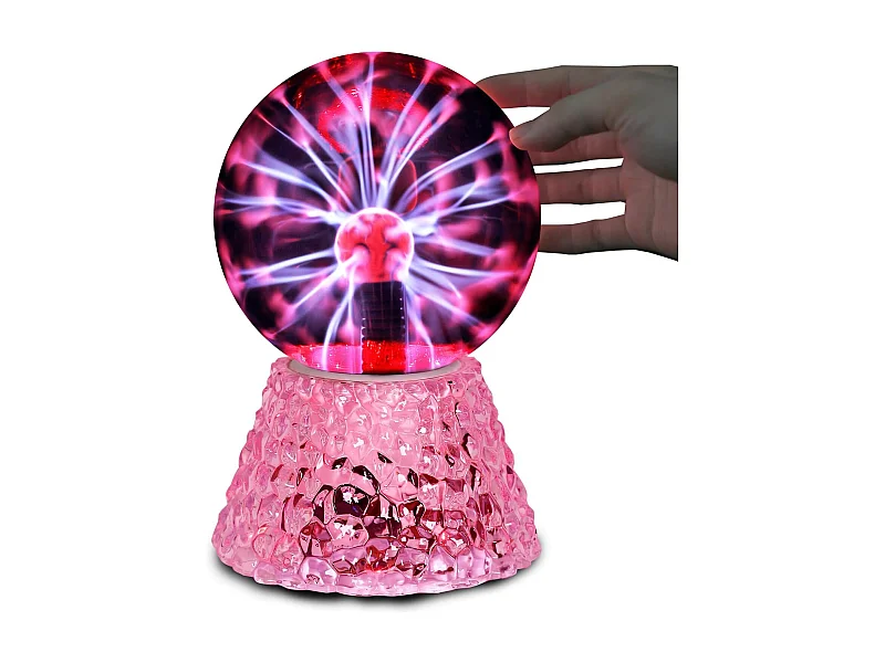 Lampe à Plasma Interactive 5’’ avec Sensibilité Sonore et Tactile - Idéale Décoration Noël, Cadeau Enfant et Veilleuse Éclair Flash