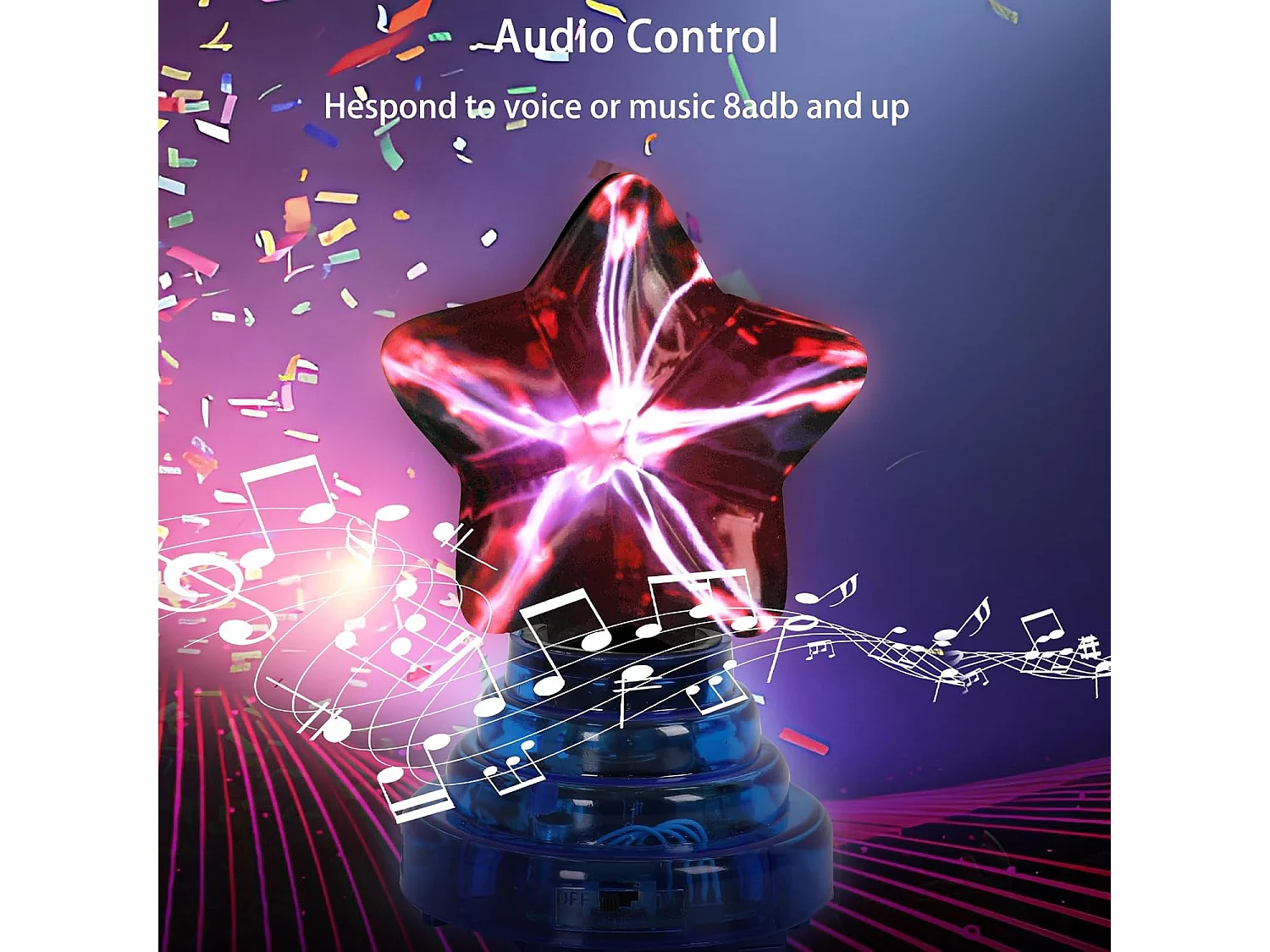 Boule Plasma Tactile avec Cristal et Pentagramme - Cadeau Lumineux 10cm