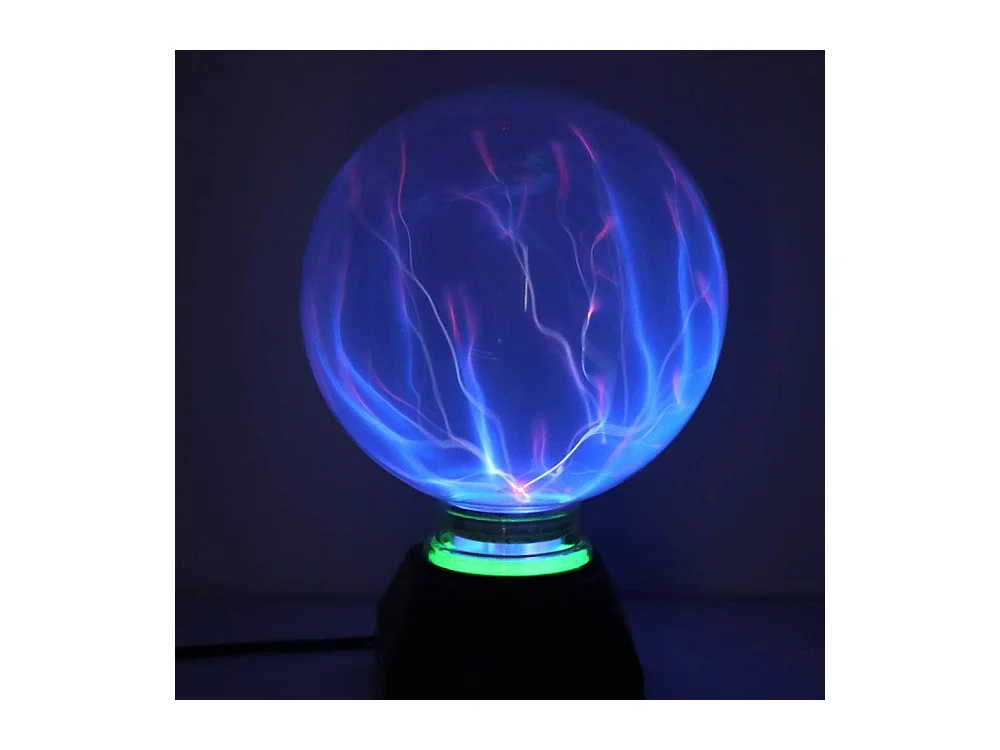 Lampe boule de plasma Lumière plasma magique 5 pouces Lampe globe statique Lumière bleue électrostatique tactile