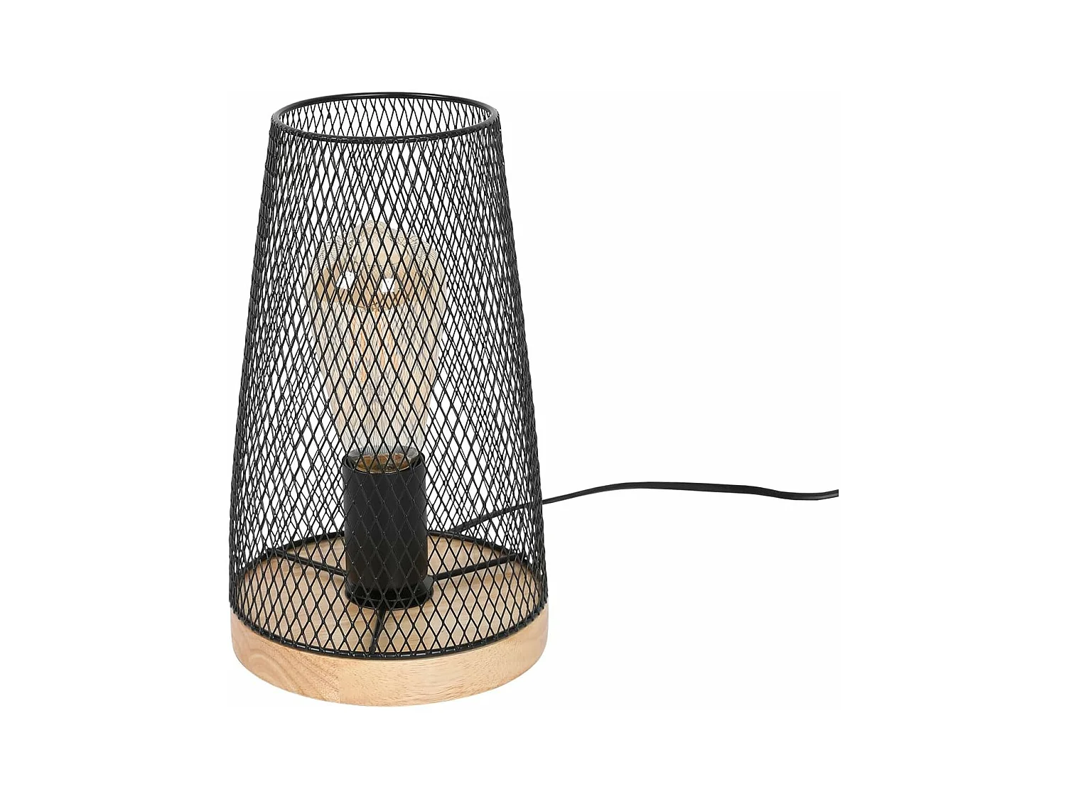 Lampe à Poser Vintage en Métal Noir - Éclairage de Salon et Chevet E27 pour Maison et Restaurant