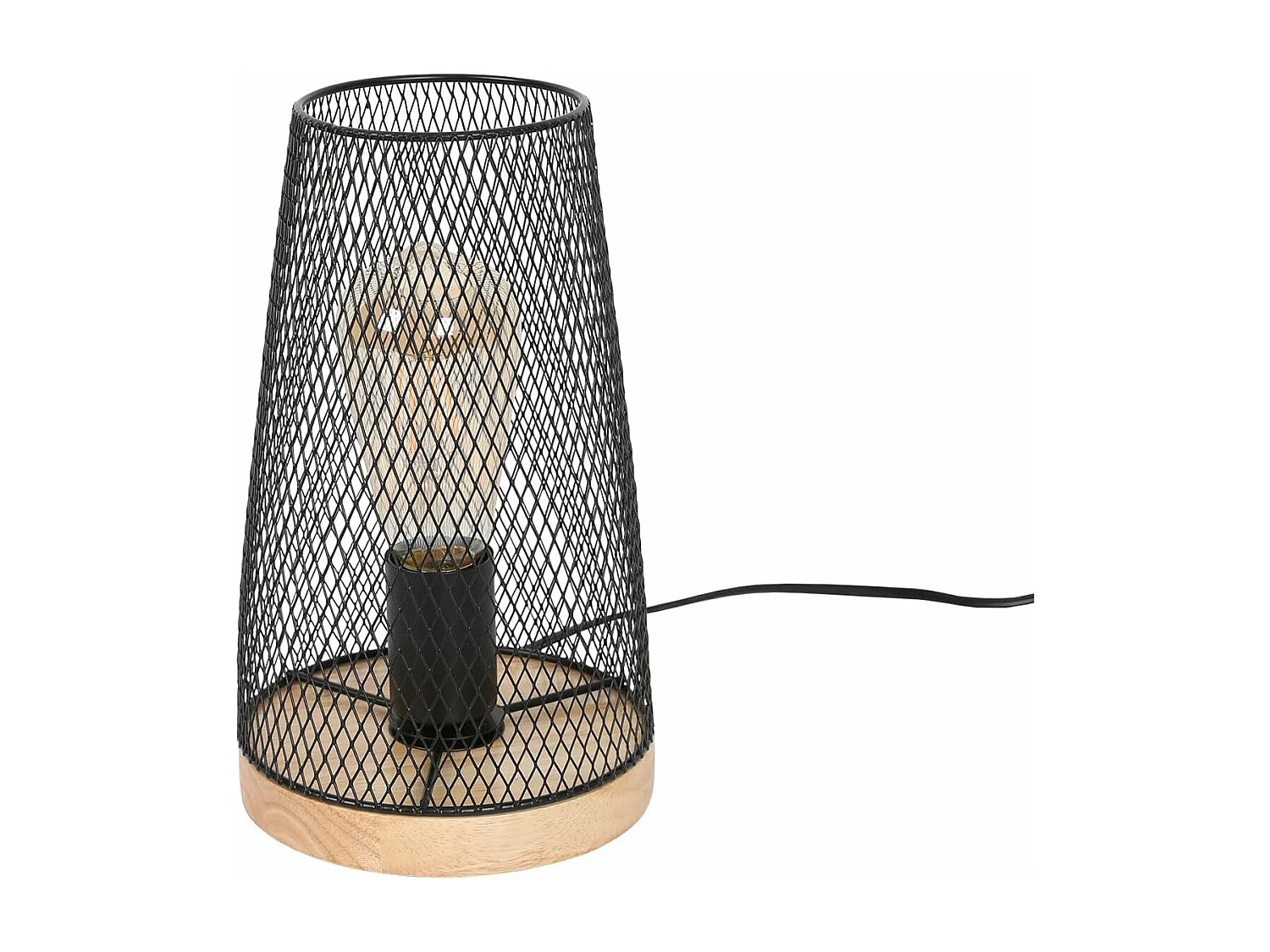 Lampe à Poser Vintage en Métal Noir - Éclairage de Salon et Chevet E27 pour Maison et Restaurant