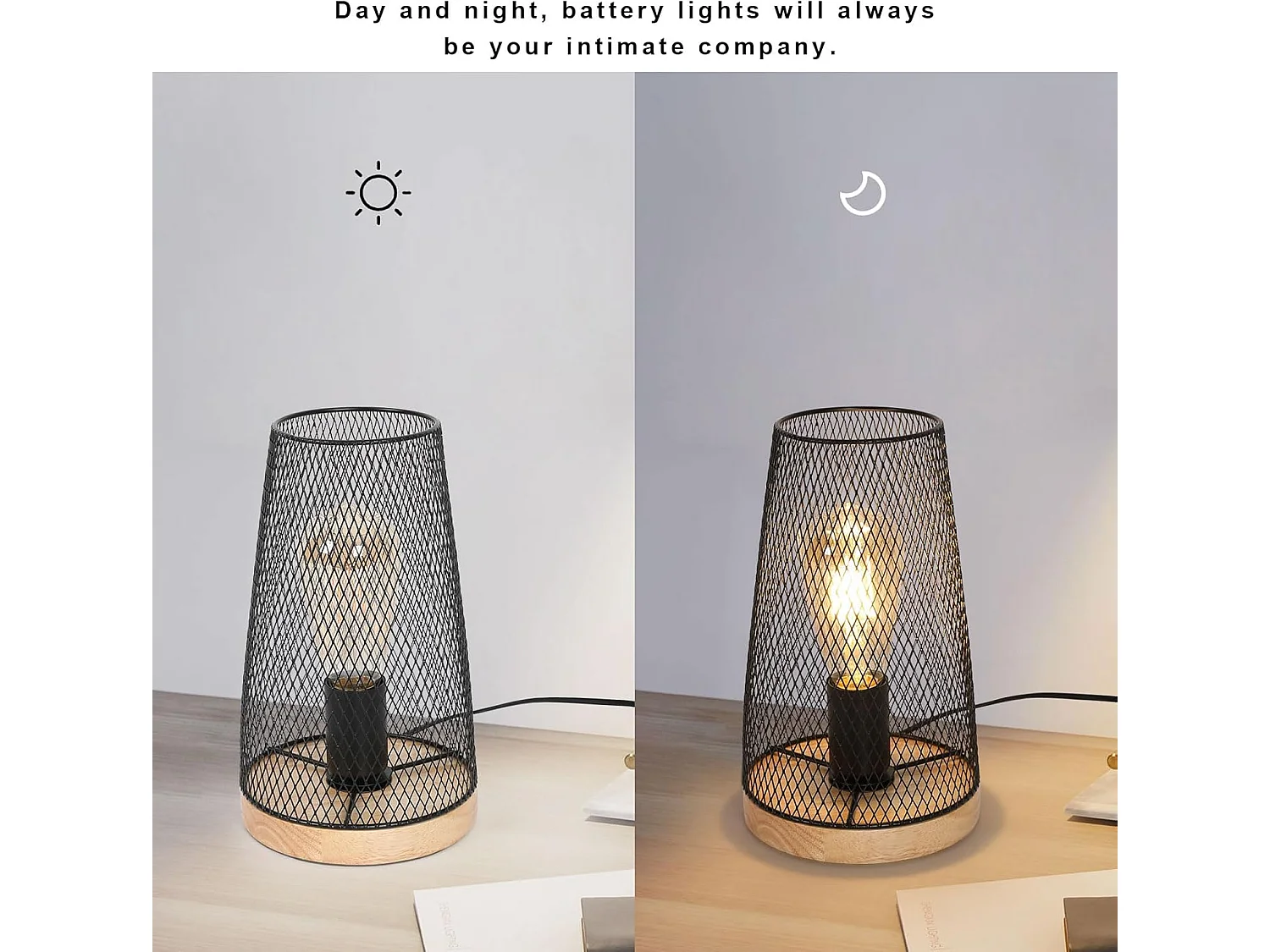 Lampe à Poser Vintage en Métal Noir - Éclairage de Salon et Chevet E27 pour Maison et Restaurant