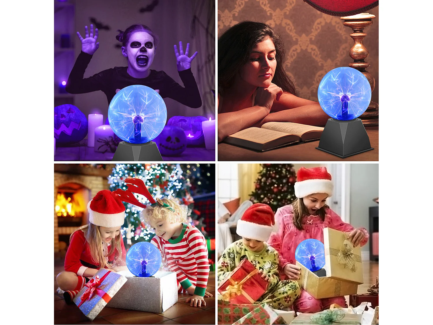 Boule de Plasma Magique, Lampe Sensible au Toucher, Cadeau de Noël pour Enfants
