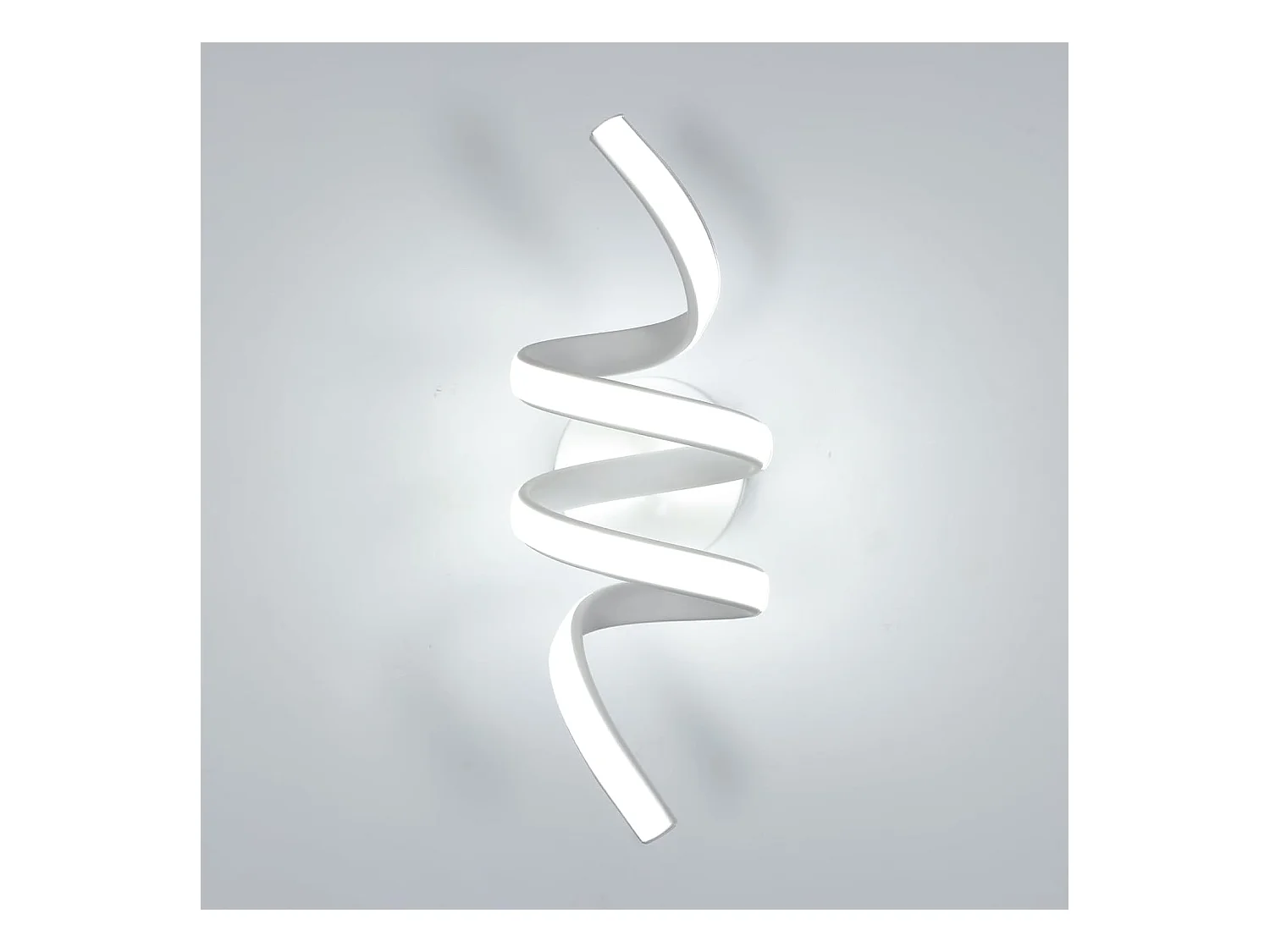 Applique Murale Intérieure LED, 24W Lampe Murale LED Creative Incurvée Design, Éclairage Luminaire Mural pour Salon Chambre Couloir,6500K Lumière Blanche Froide