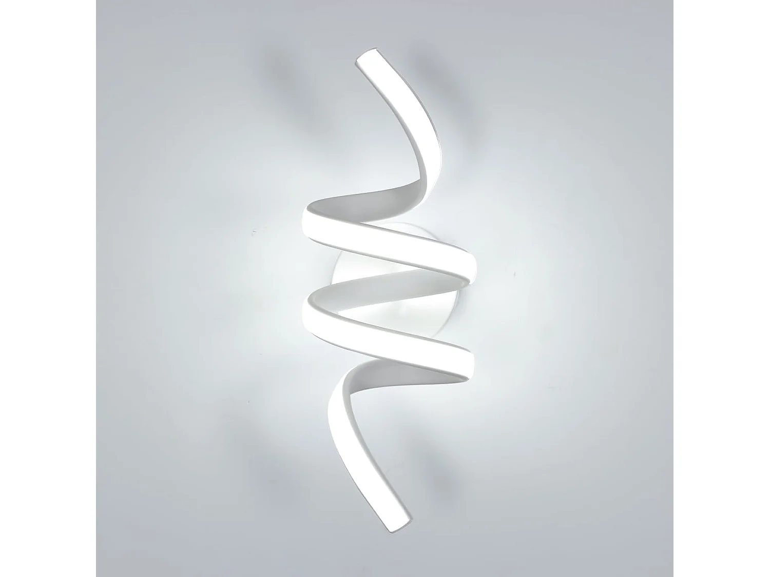 Applique Murale Intérieure LED, 24W Lampe Murale LED Creative Incurvée Design, Éclairage Luminaire Mural pour Salon Chambre Couloir,6500K Lumière Blanche Froide