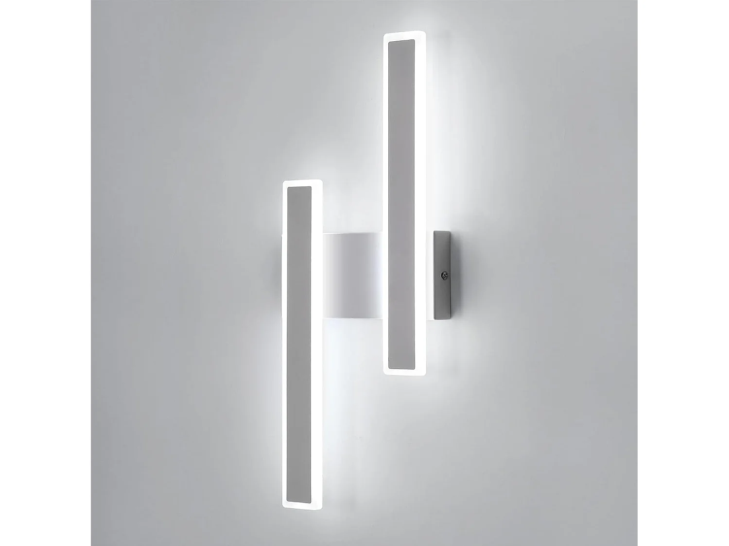 Applique murale LED d'intérieur, 32 W, 3600 lm, blanche, moderne, longue, en acrylique, pour salon, chambre, lumière blanche froide 6500 K