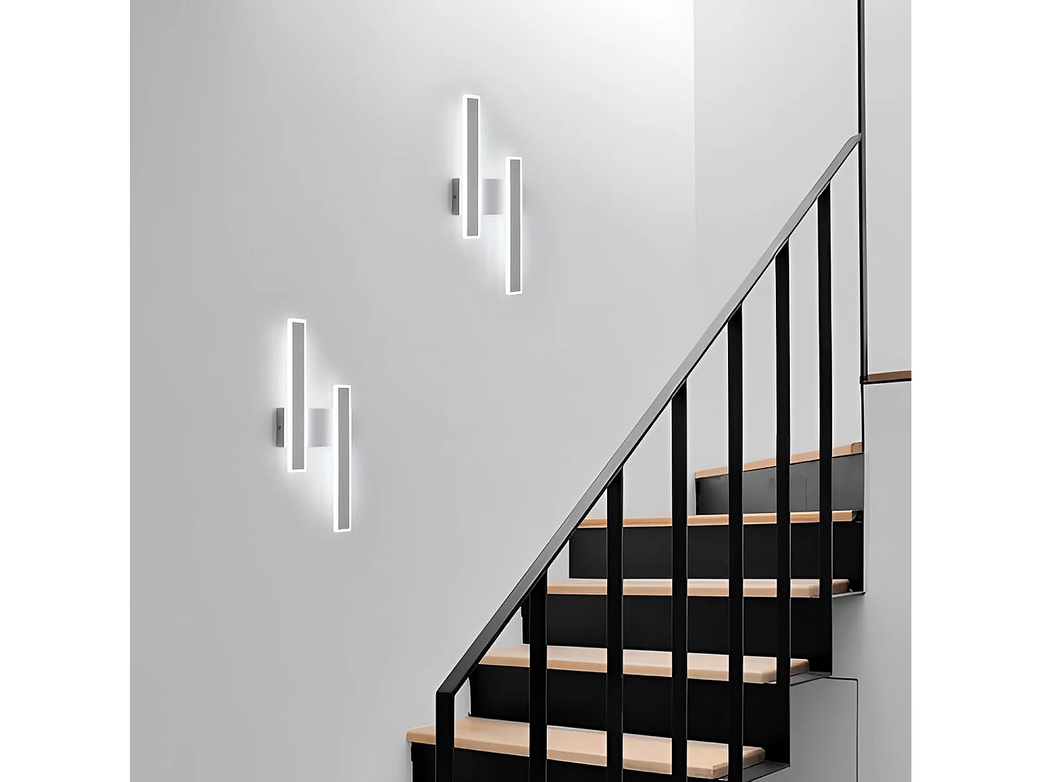 Applique murale LED d'intérieur, 32 W, 3600 lm, blanche, moderne, longue, en acrylique, pour salon, chambre, lumière blanche froide 6500 K