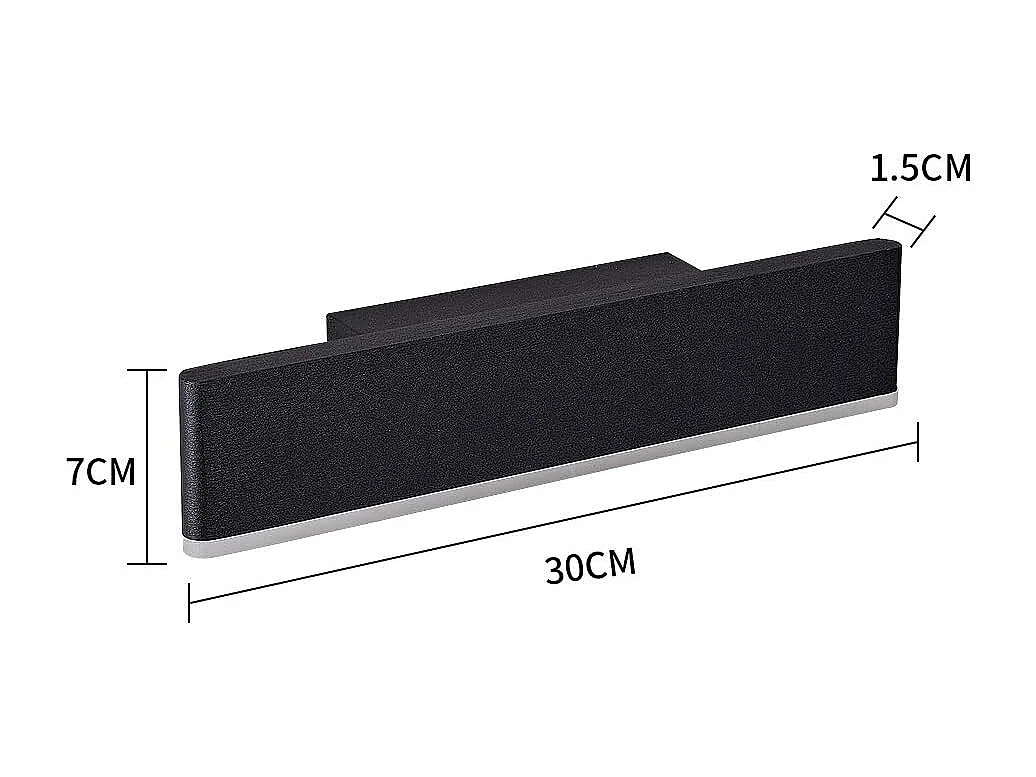 Applique Murale LED moderne, Lampe Murale angle réglable 8W, Luminaire Murale rectangulaire 30CM, pour Chambre Salon Escalier Couloir, Lumière blanche chaude