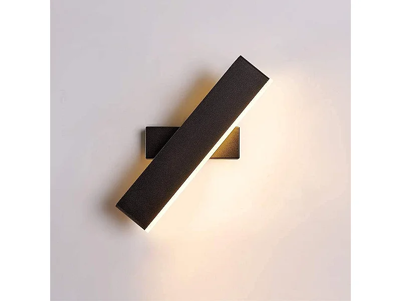 Applique Murale LED moderne, Lampe Murale angle réglable 8W, Luminaire Murale rectangulaire 30CM, pour Chambre Salon Escalier Couloir, Lumière blanche chaude