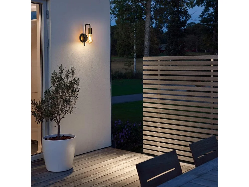 Applique Murale Vintage 2 Pack, Lampe Murale Intérieur Industrielle, Spot Mural Fer Rétro pour Chambre Couloir Bar, E27, IP20, Noir, Sans Ampoule