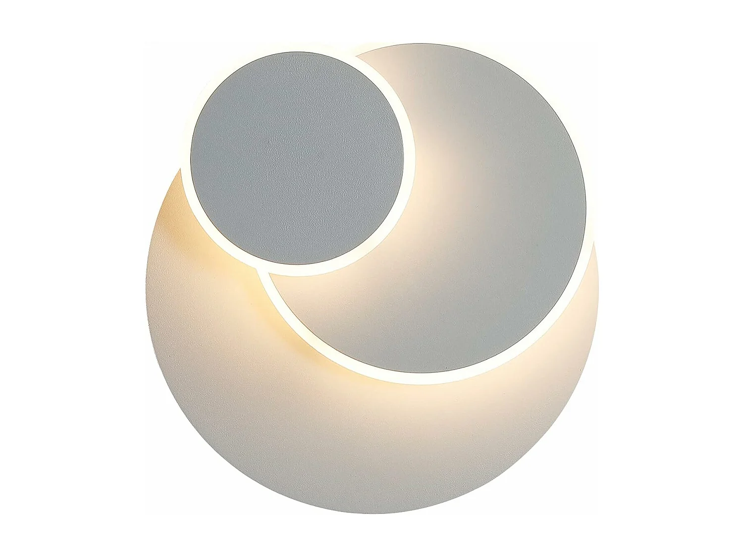 Applique 15W LED, Créatif eclipse 3 en 1 Protection Solide Applique Murale Interieur Lampe Moderne Simple Salon Allée Balcon Lampe Led Chrome Chambre Tête de Lit