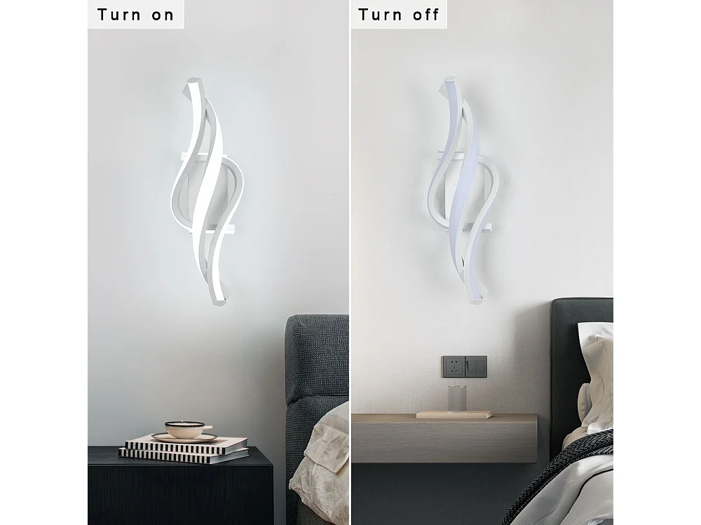 Applique Murale LED Intérieure, 22W Blanc Froid 6000K, Design Moderne pour Chambre, Salon, Escalier, Couloir