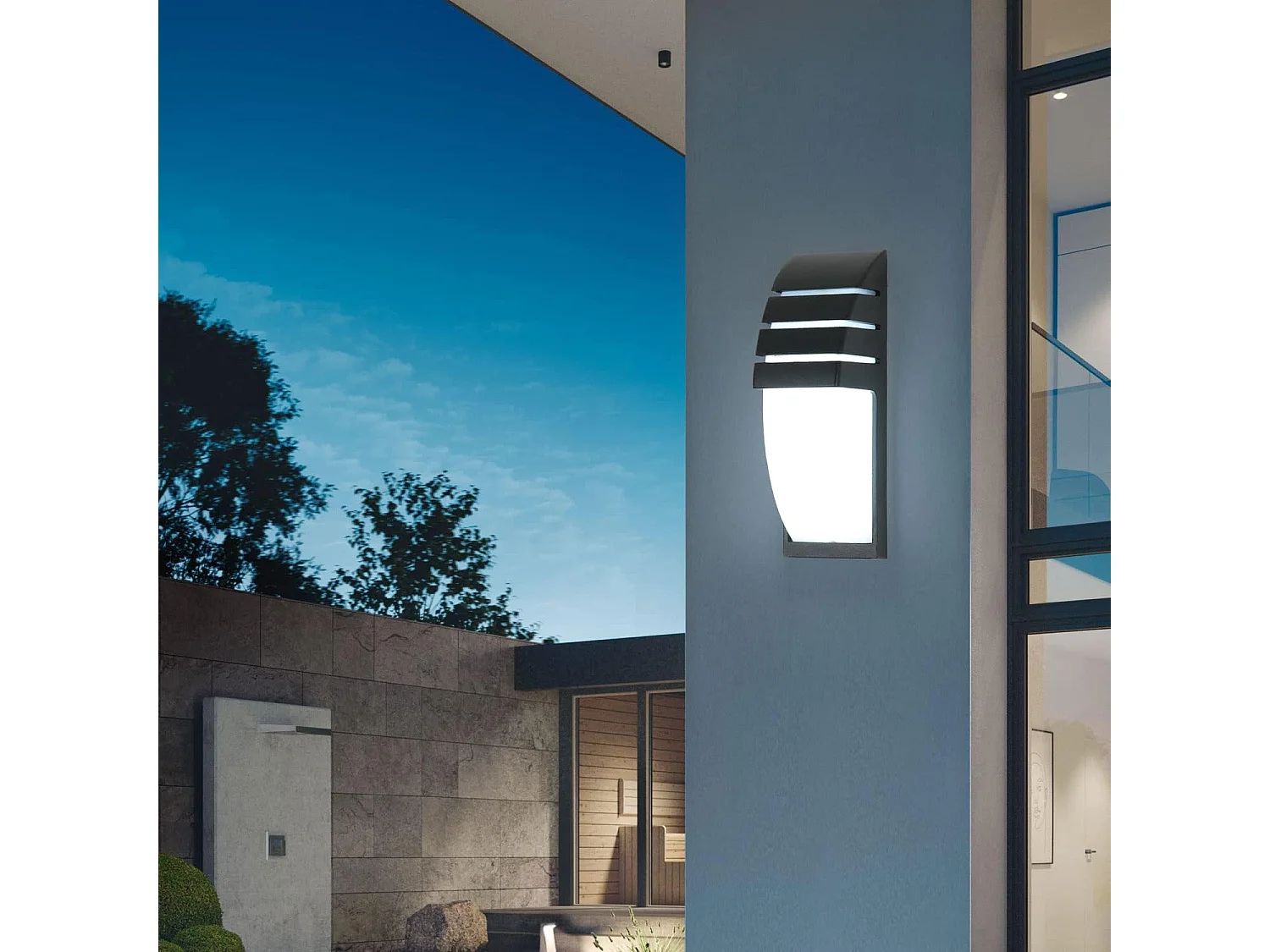2 Pièces 12W Applique Murale Exterieure, Applique Exterieur/Intérieur LED IP65 Etanche, Applique Murale Intérieure pour Cour, Jardin,Pathway, Blanc froid 6500K